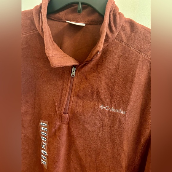 Columbia NEW fleece half zip pullover spice Large L - Picture 3 of 5